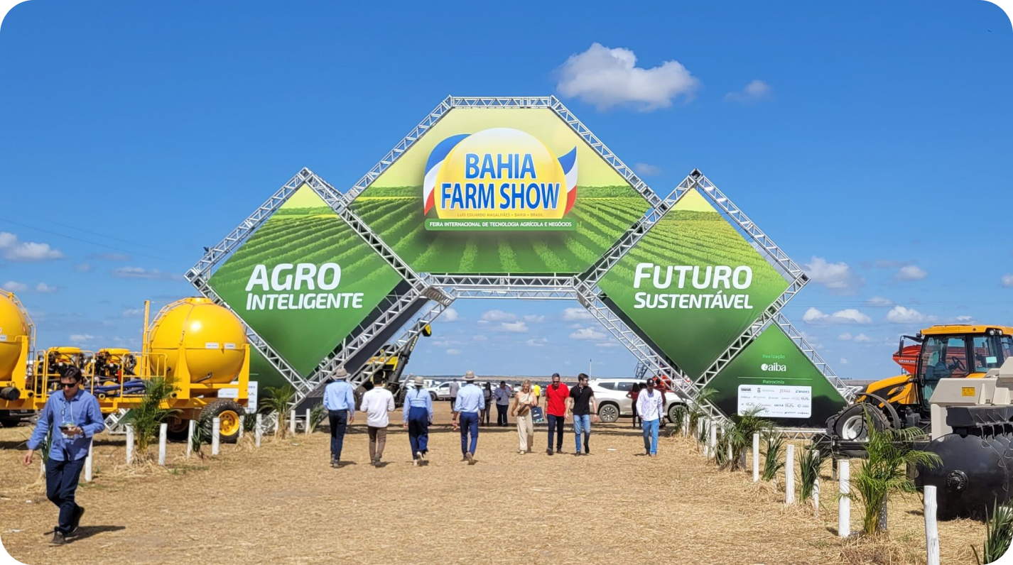Letreiro BAHIA FARM SHOW 2026